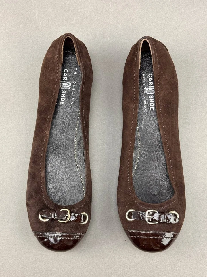 The Original Zapato Coche Mujer Marrón Mocasines Pisos Gamuza Talla 38.5 Italia Foto 4 de 4