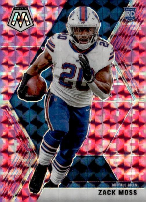2020 Panini Mosaic #231 Zack Moss Prizm Camo Pink