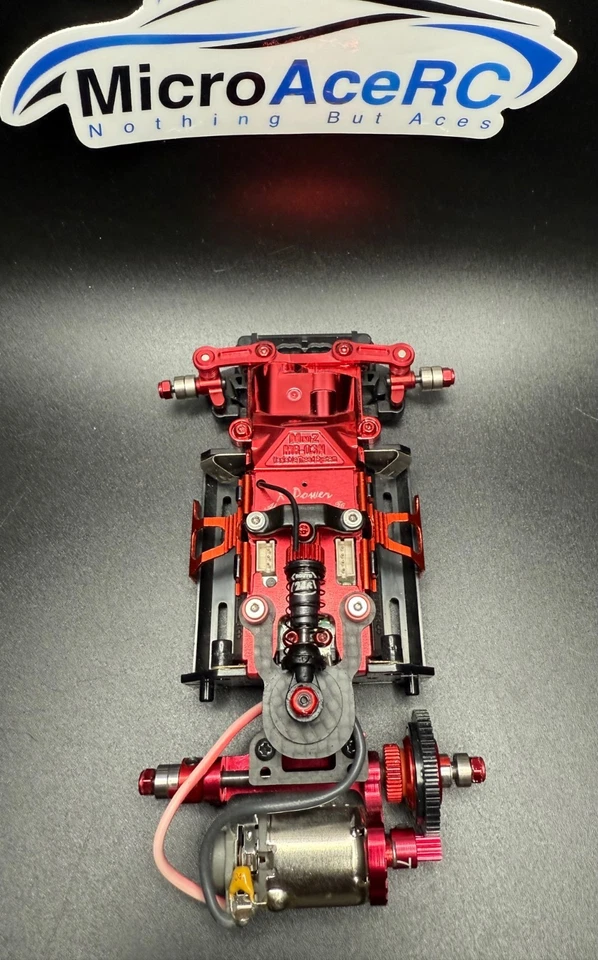 Used MR03 ASF Red custom Chrome Chassis many aluminum upgrades - Image 3 of 4