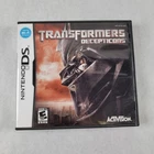 Transformers Decepticons Nintendo DS, 2007 Case And Manuals Only No Game