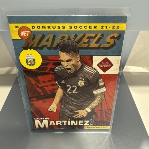 2021-22 Panini Donruss Road to Qatar Net Marvels Press Proof Lautaro Martinez #1 - Picture 2 of 4