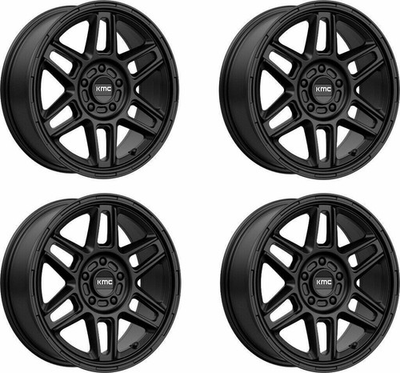 #ad Set 4 KMC KM716 Nomad 18x8 5x4.25 Satin Black Wheels 18quot; 38mm Rims $1328.00