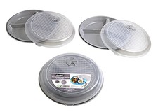 3-Pack Divided Microwave Plates with Vented Lids BPA-Free Reusable Plates f...