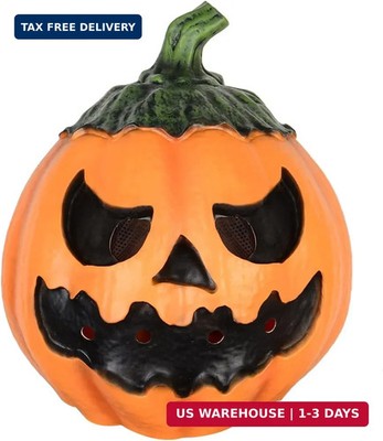 Halloween Scary Pumpkin Mask, Full Face Head Creepy Pumpkin Halloween Masks for