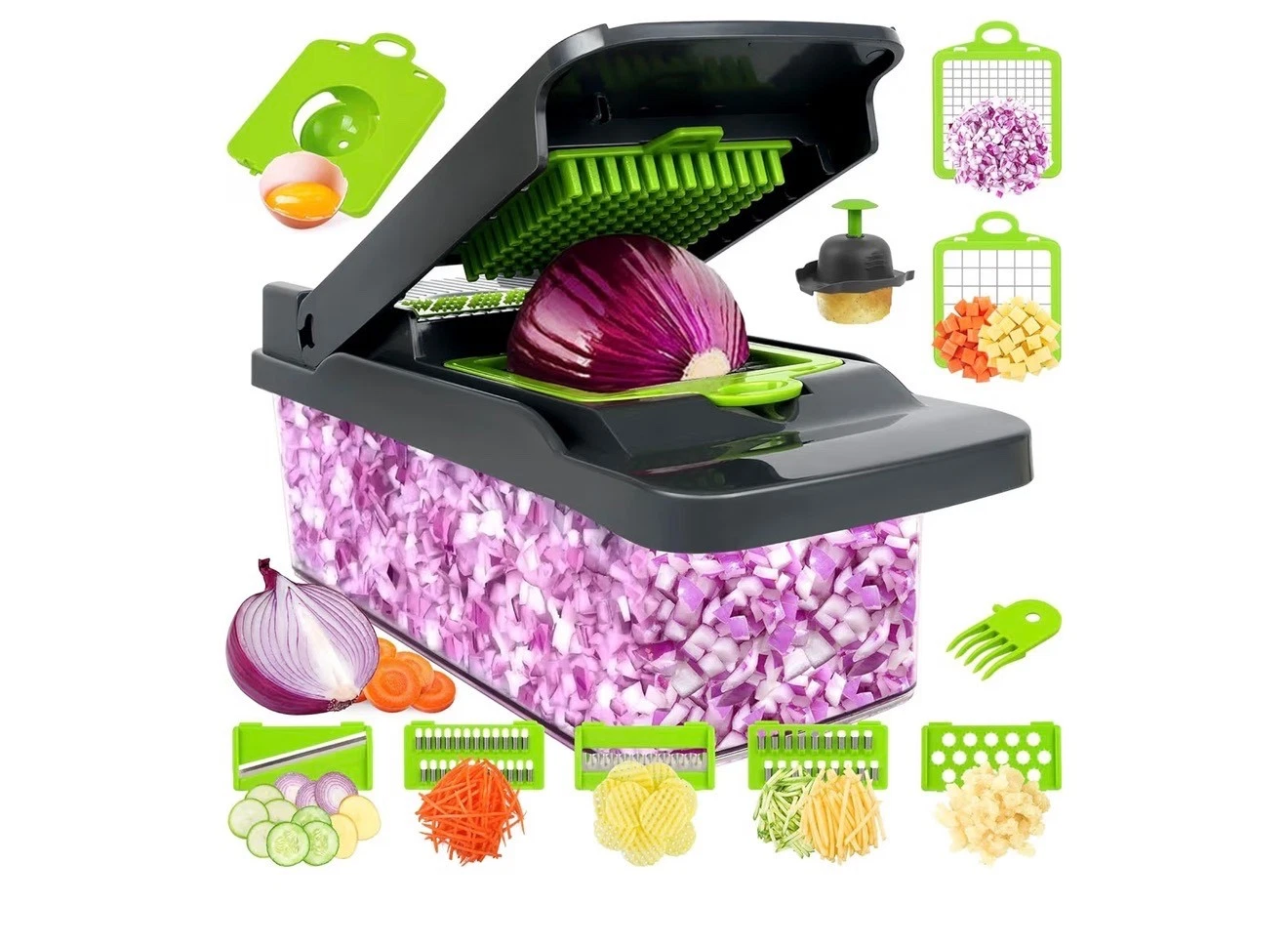 15 in 1 Vegetable Chopper Salad Fruit Mandolin Slicer Food Dicer Cutter Peeler
