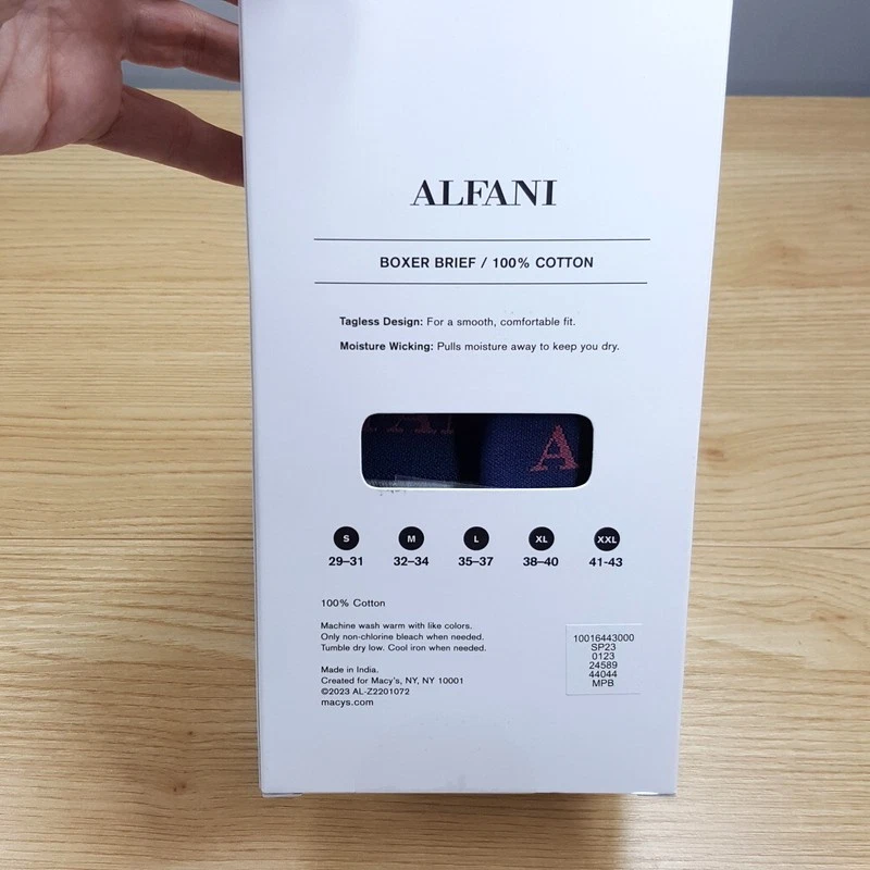 Мужские трусы-боксеры ALFANI маленькие темно-бордовые серые темно-синие упаковка 4 шт. без бирок 100% хлопок - Изображение 3 из 4