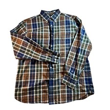 Daniel Cremieux Signature Collection Plaid Button Down Shirt Mens Large