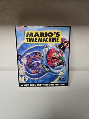Nintendo Mario's Time Machine MS-DOS Floppy Disks Video Game Complete Box PC