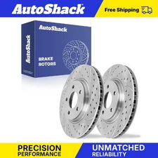 Front Drilled Slotted Brake Rotors for Chevy Malibu Pontiac G6 Saturn Aura
