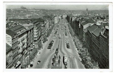 PRAG, Wenzelsplatz, AK von 1940