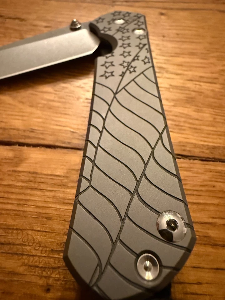 NEW! Chris Reeve Knives Large Sebenza 31 Forever Flag RH Glass Blasted - Image 4 of 4