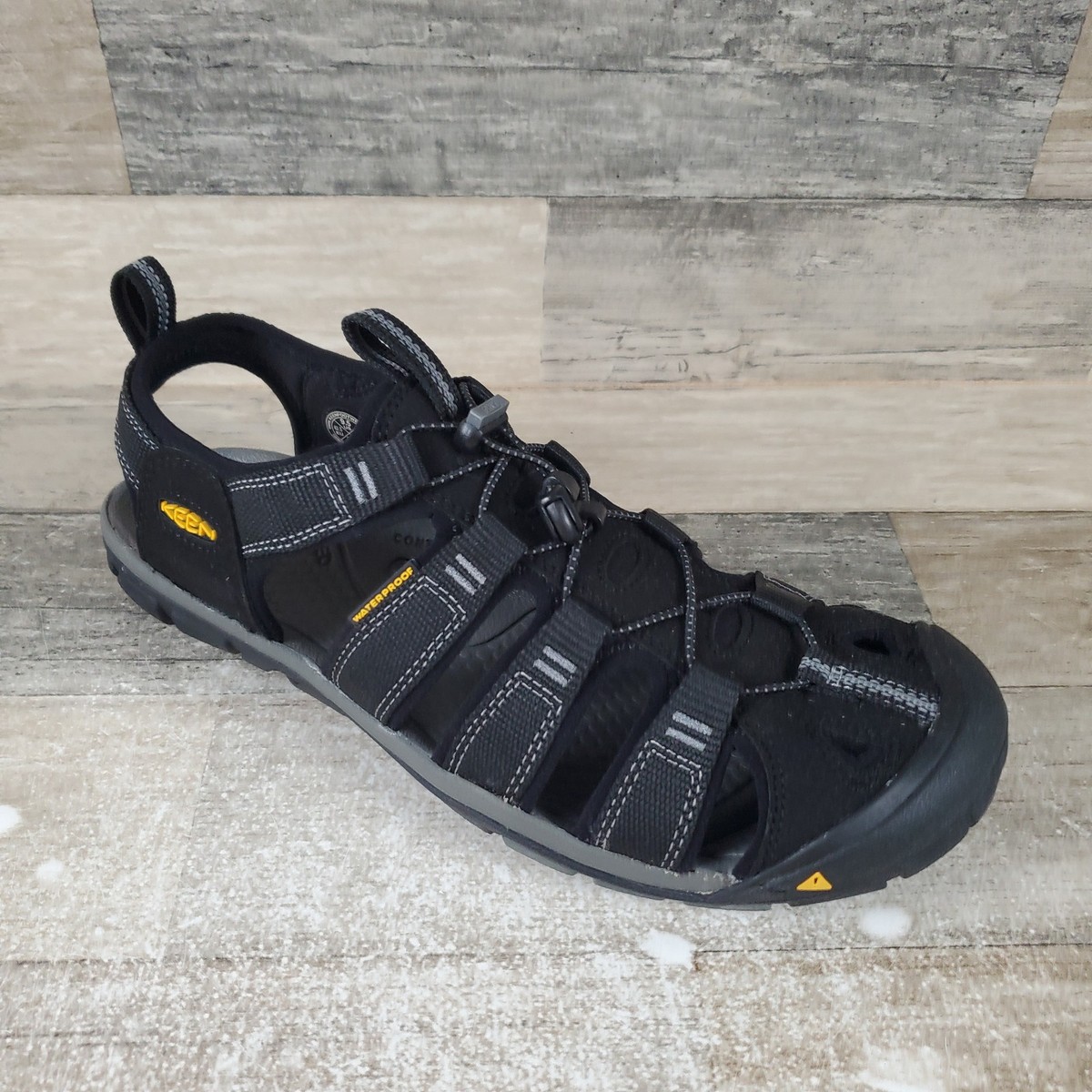 Keen Clearwater CNX Men Sandals Sz 13 Black Comfort Lace-Lock Bungee Waterproof Men main image 3