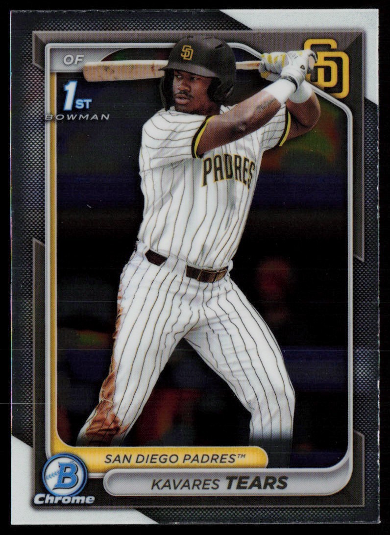 KAVARES TEARS 2024 BOWMAN DRAFT CHROME RC SAN DIEGO PADRES #BDC-57 1ST BOWMAN