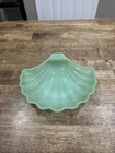 Vintage Anchor Hocking Fire King Jadeite Green Shell Candy Dish Trinket 7"