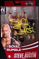 Stone Cold Steve Austin Signed 2020 WWE Royal Rumble Elite Action Figure BAS COA