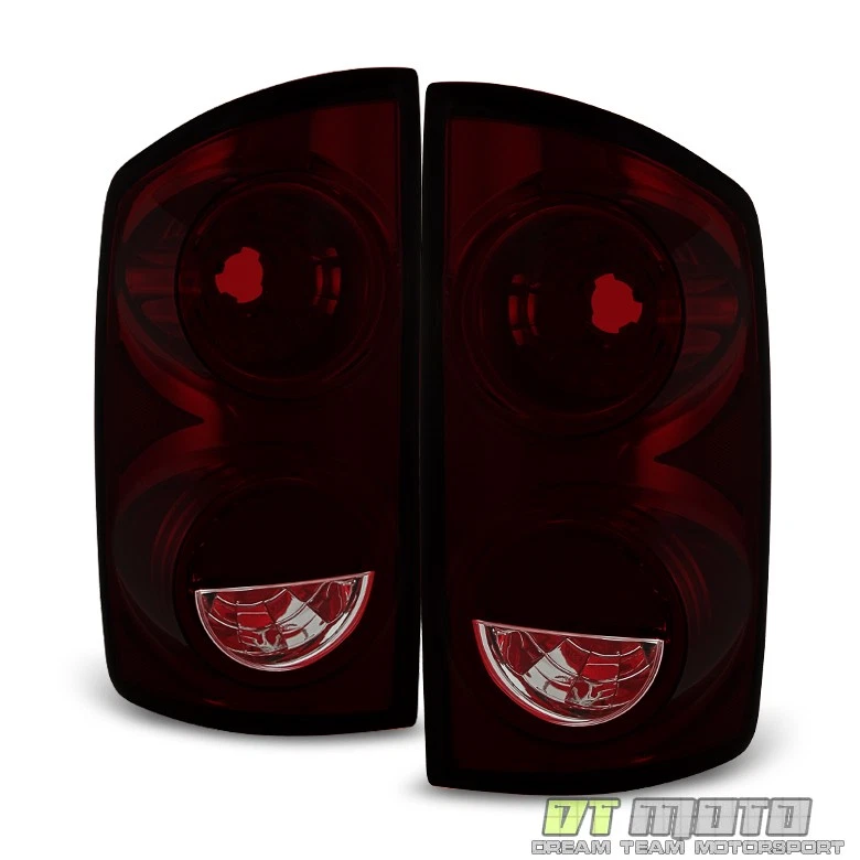 07-08 Dodge Ram 1500 2500 3500 Black Smoke LED Halo Headlights+Tail Lamps Lights - Image 3 of 4