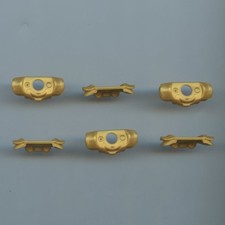 LEGO x 6 Pearl Gold Minifigure Armor Shoulder Pads with Double Flaps 35635