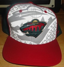 Zephyr NHL Minnesota Wild SnapBack Hat Cap Green Red Silver HOCKEY