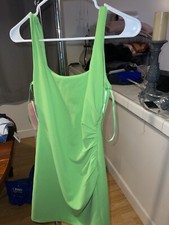 BHLDN Aubree Stretch Crepe Ruched Square-Neck Mini Dress Sz XS