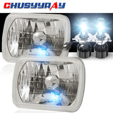7x6" 5x7INCH Square LED Headlight Hi/Lo Beam for For Jeep Wrangler YJ Chevy S10
