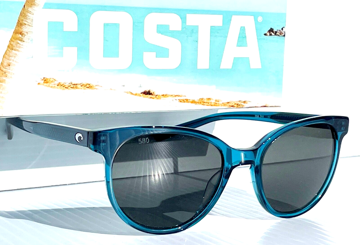 NEW Costa ISLA Deep Teal Crystal POLARIZED Gray 580G GLASS Lens