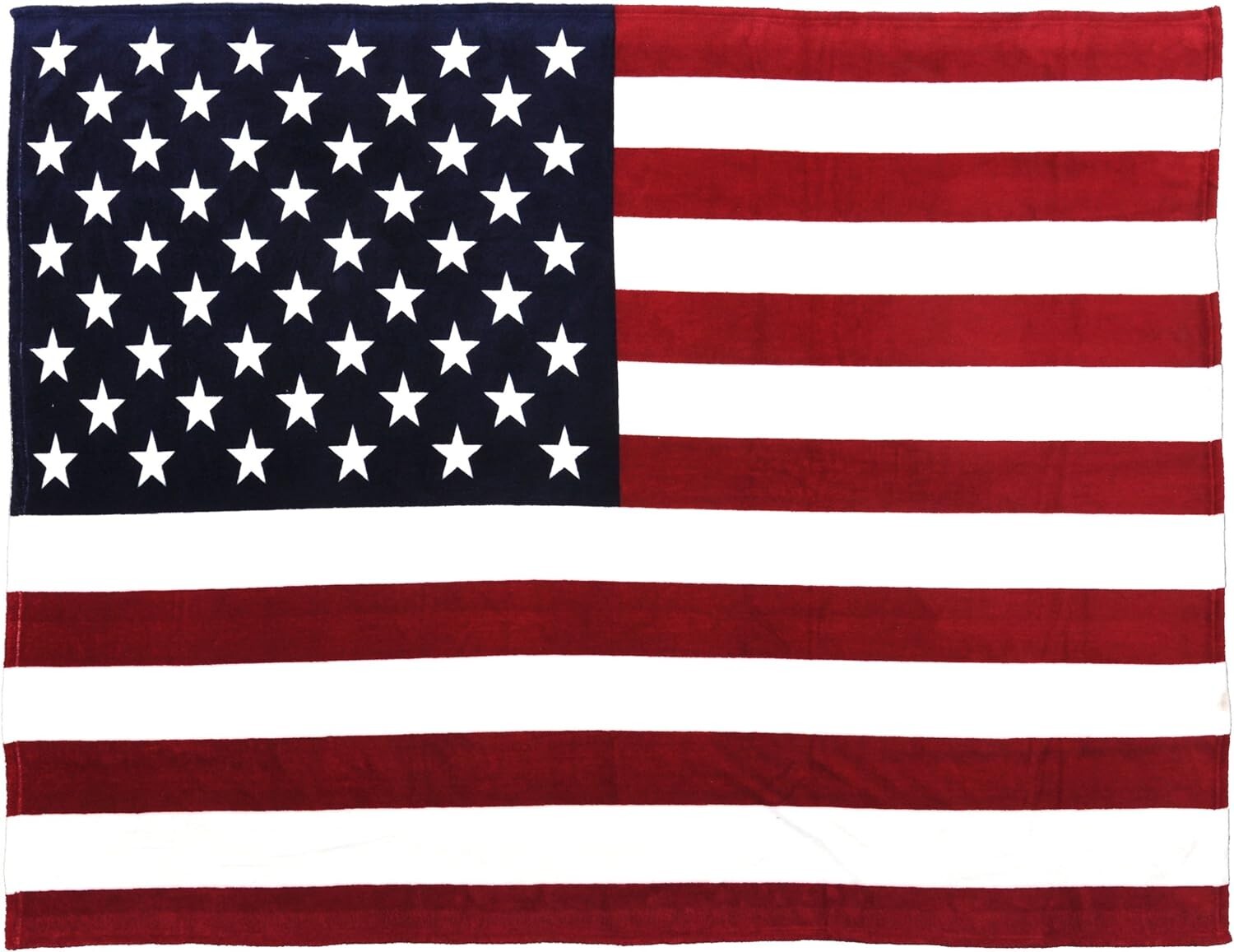 Oversized USA Flag Fleece Throw Blanket, 60 inch x 80 inch Red/White/Blue