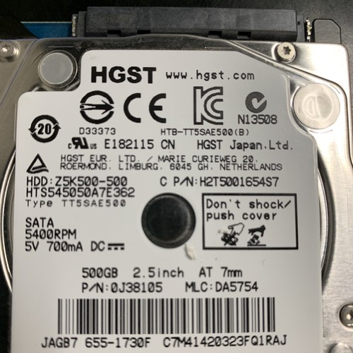 HGST Z5K500-500 HTS545050A7E362 500GB 2.5 in SATA Laptop Hard Drive P/N: 0J38105 - Picture 3 of 7