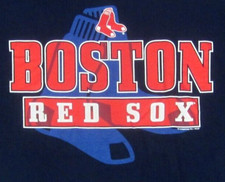 Boston Red Sox Mens T-Shirt 2XL MLB Blue 100 Cotton Genuine Merchandise NWOT