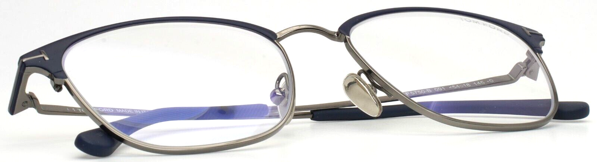 TOM FORD TF5750-B 091 Navy Gunmetal Mens Oval Full Rim  display picture 1