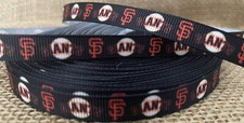 1 Yard 3/8" SAN FRANCISCO GIANTS Inspired Grosgrain Ribbon - 2