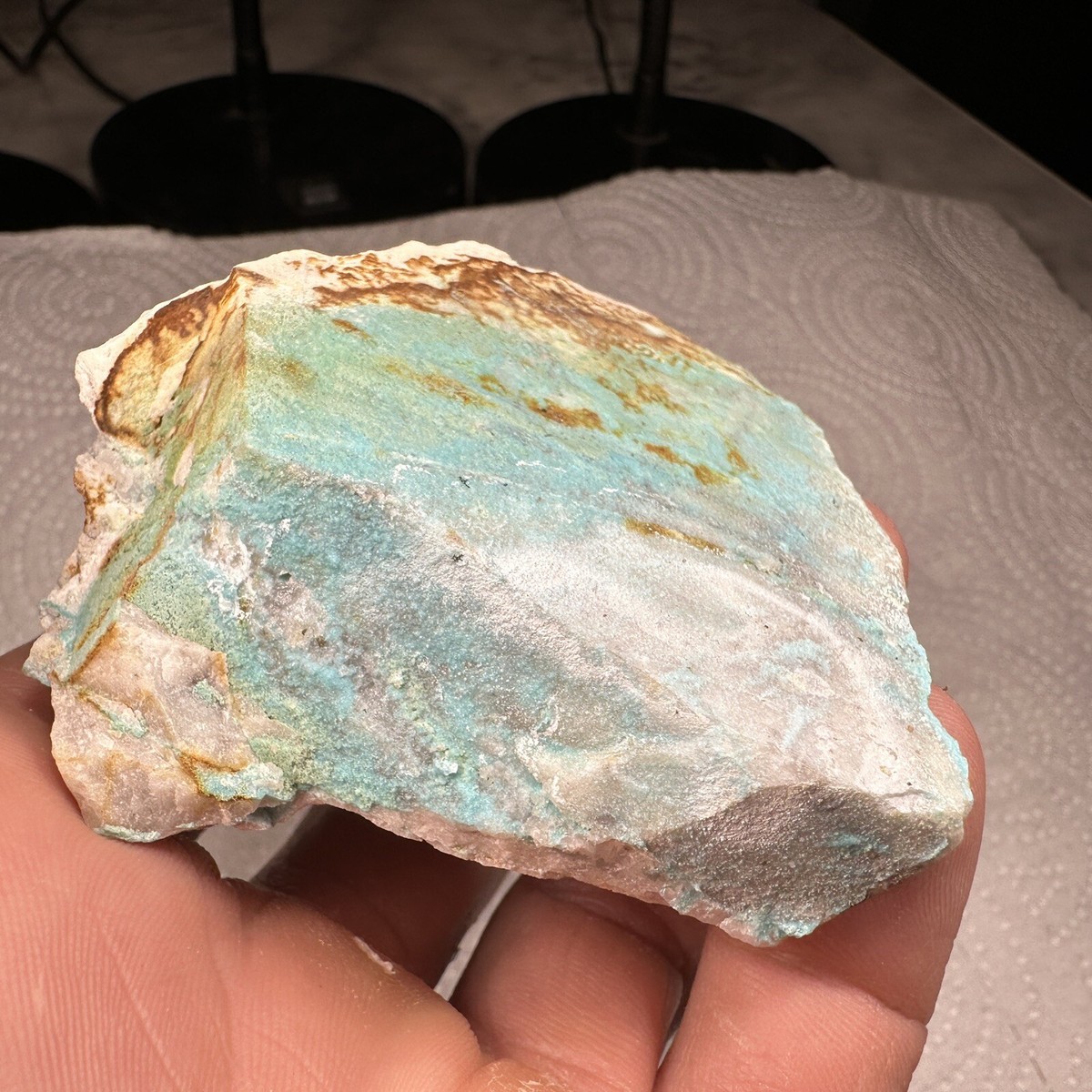 Turquoise on Matrix Raw Natural Form | Mona Lisa Mine | Arkansas