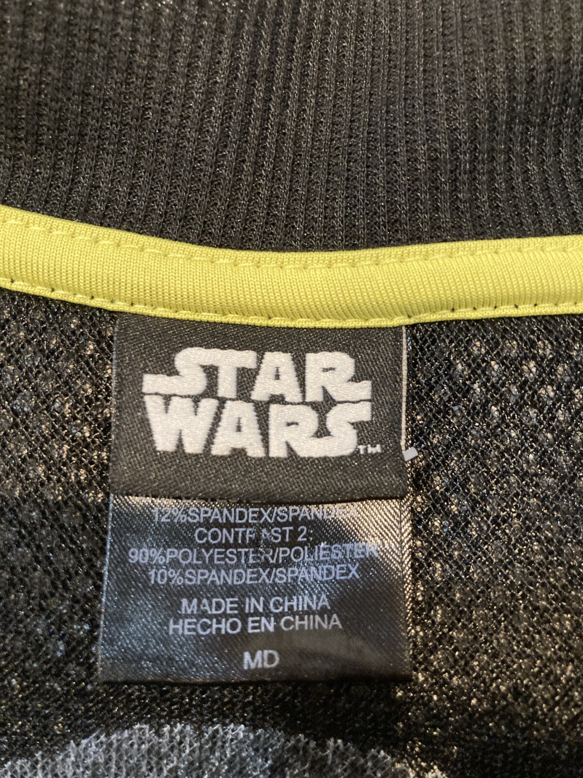 Star Wars Black Mesh Jacket, Polyester/Spandex, S… - image 2