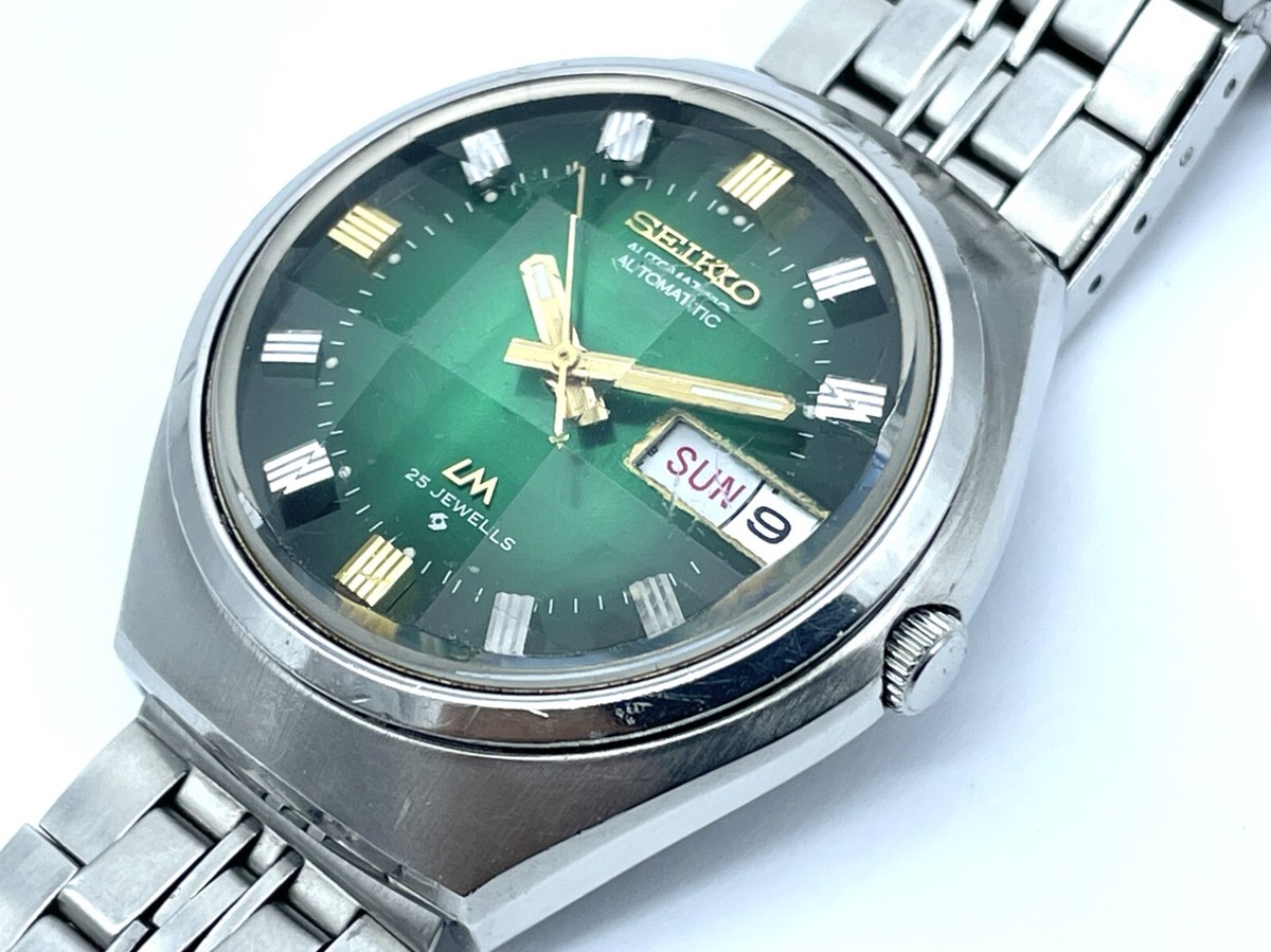 SEIKO lordmatic special automatic カットガラス Vintage SEIKO Lord Matic Automatic Watch 9-sided cut glass