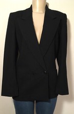 Vintage Lloyd Williams Sport Coat Jacket Black Wool Crepe Euc