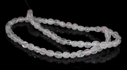 7X6-6X5 MM ROSENQUARZ EDELSTEIN KIESEL LOSE PERLEN 16 Zoll - Bild 1 von 4