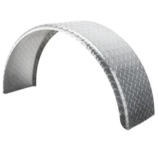 RecPro Trailer Round Aluminum Fender | Diamond and Smooth Design | Made in USA