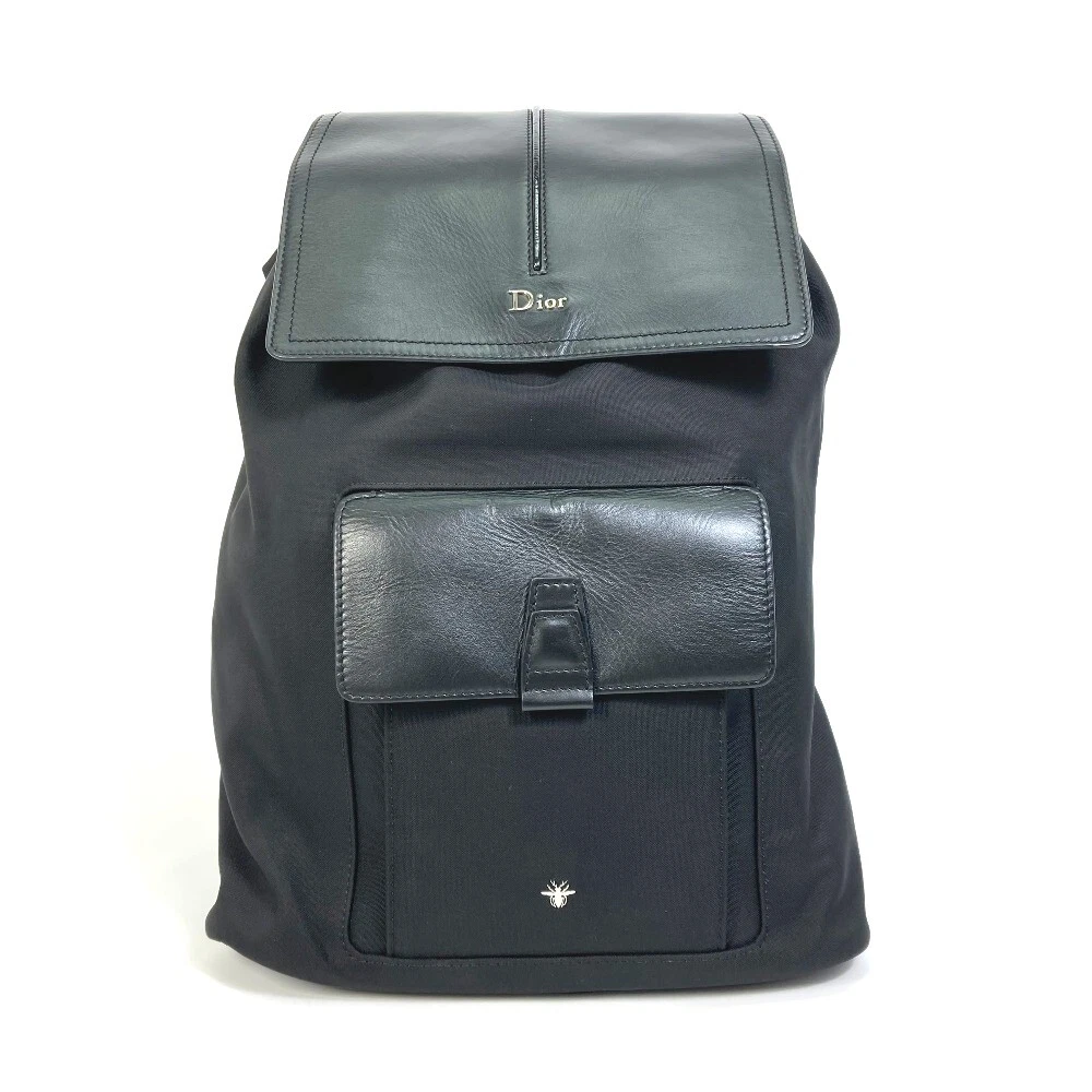 Sac à dos DIOR HOMME 1MOBA062 BEE MOTION toile/cuir noir