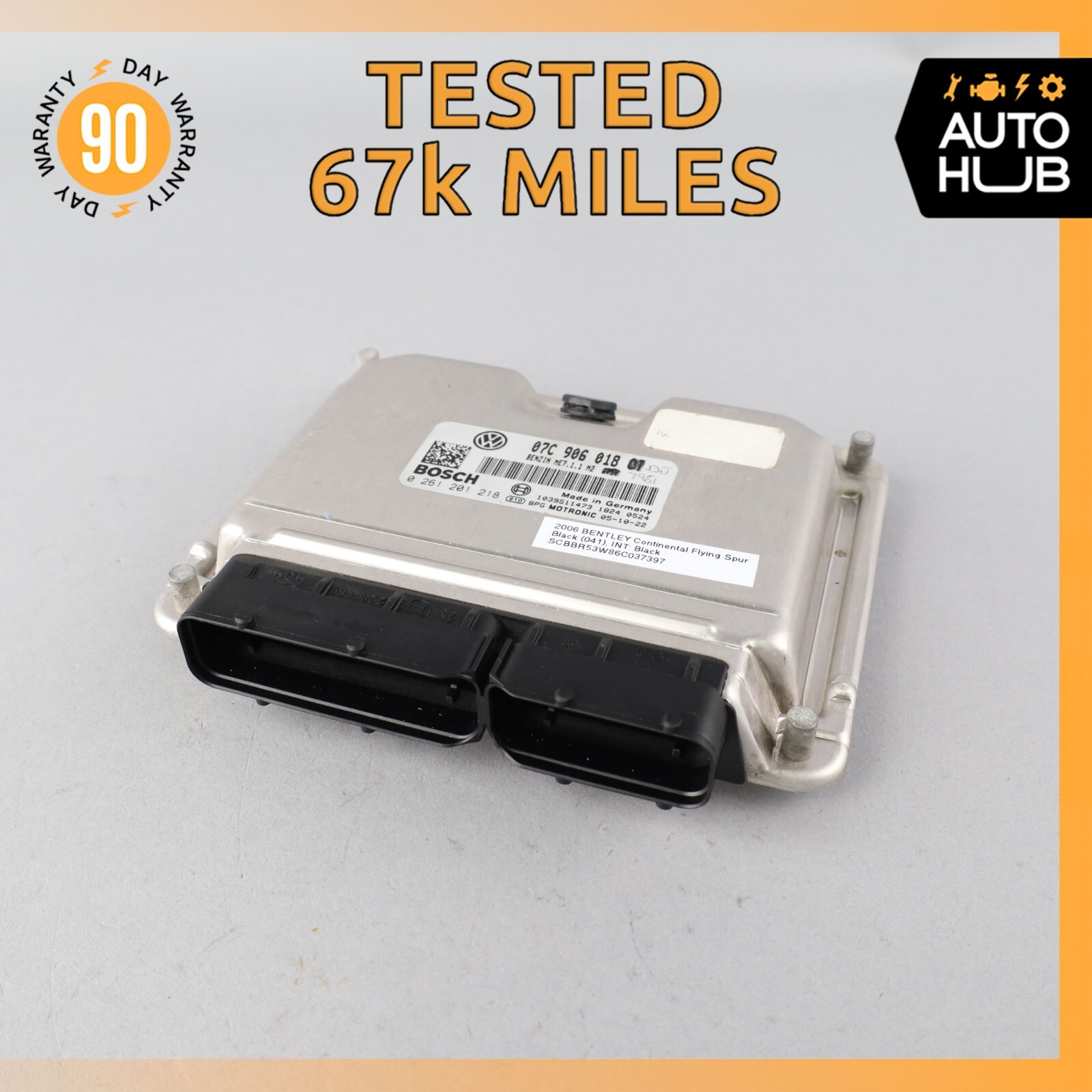 2006 Bentley Continental Flying Spur 6.0L W12 Engine Control Module ECU OEM 67k