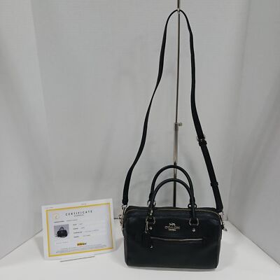 Authentic COACH Rowan Satchel in Black Leather