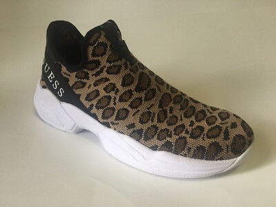 NWOB Guess Los Angeles Women s Leopard Pull On Sneakers Sz 8
