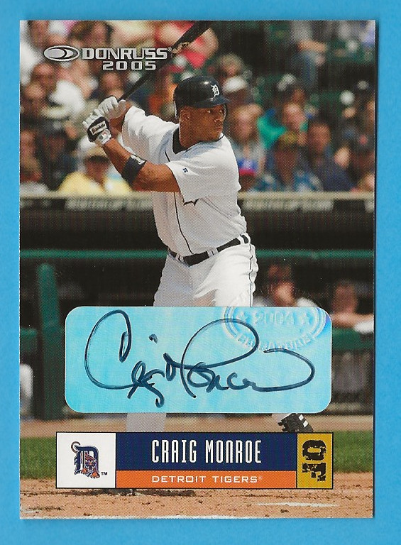 2005 Donruss Autographs #181 Craig Monroe Detroit Tigers