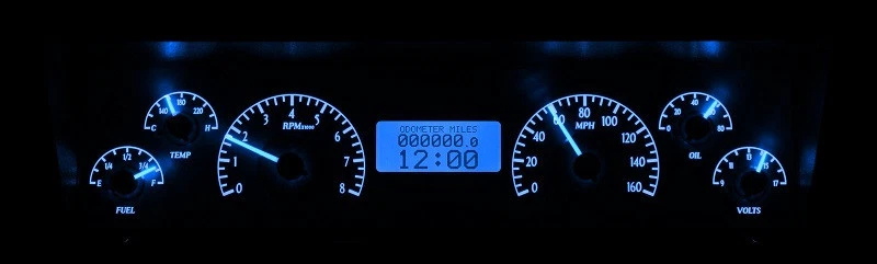 Комплект аналоговых датчиков Dakota Digital 77-90 Impala Caprice серебристо-синий VHX-77C-CAP-S-B - Изображение 2 из 4