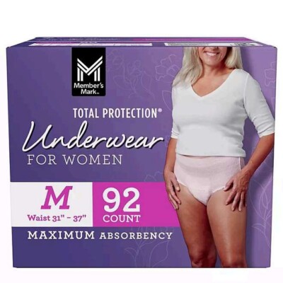 Member's Mark Total Protection Incontinence Underwear for Women - Choose Size