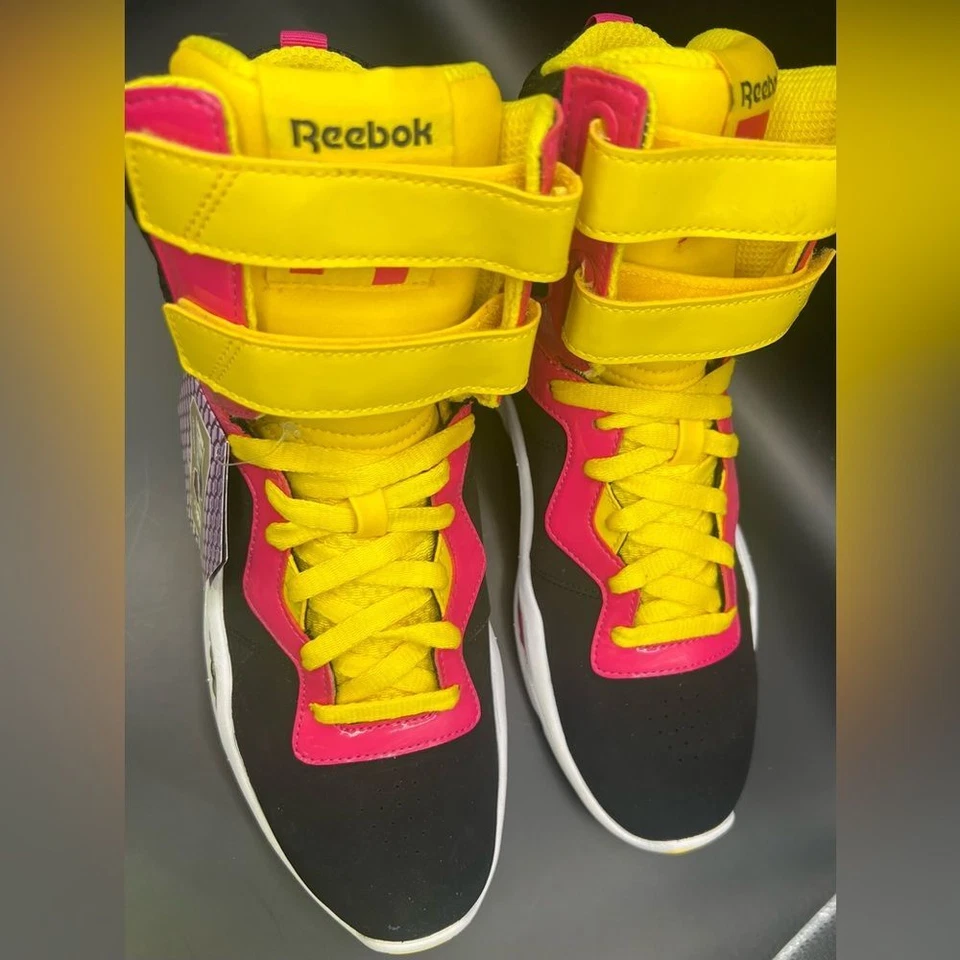 Zapatillas altas Reebok - Chi-Kaze, talla: 9, nuevas con etiquetas - amarillas/negras/rosa también Foto 3 de 4