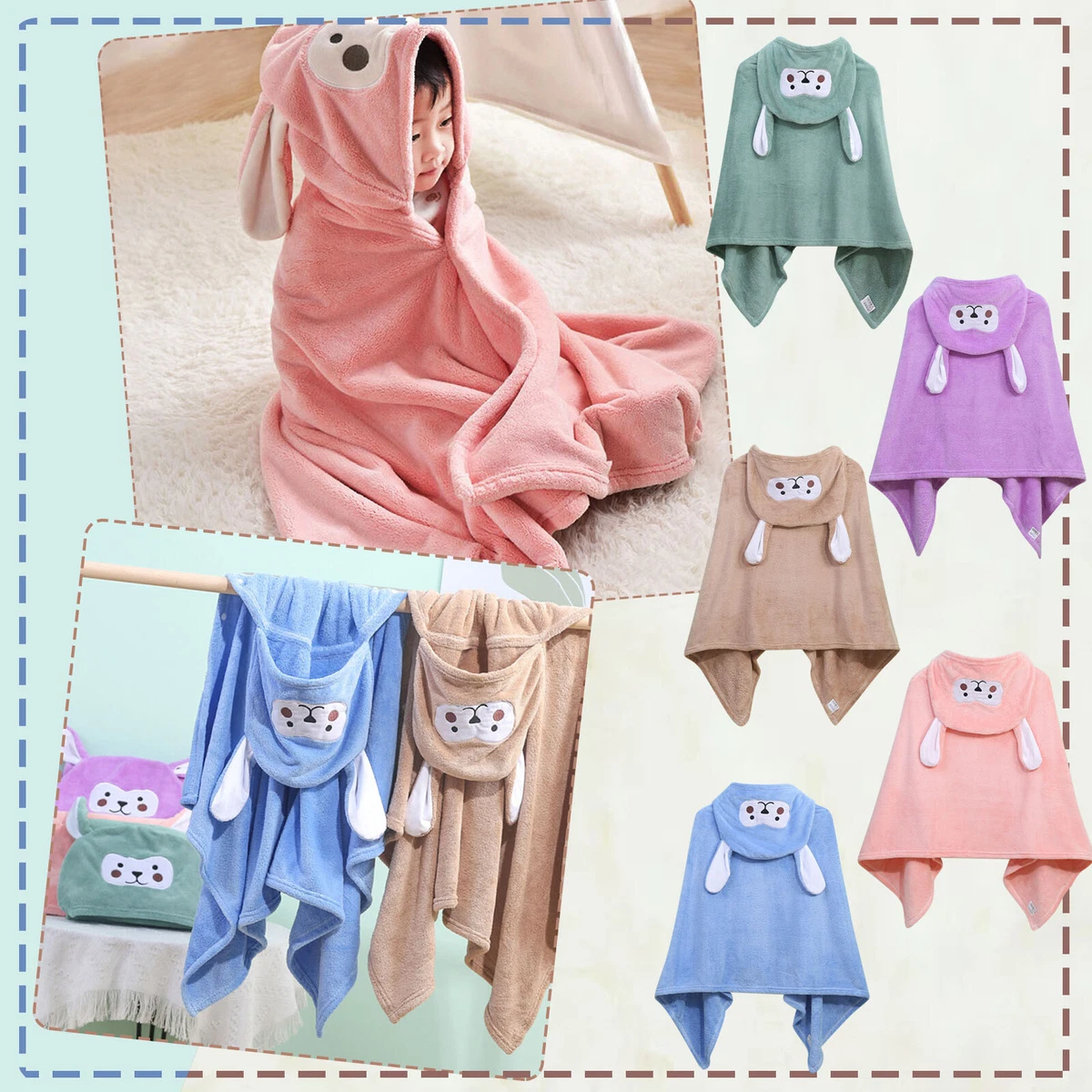 Premium Hooded Towel For Kids Ultra Soft And Extra Large Cotton
