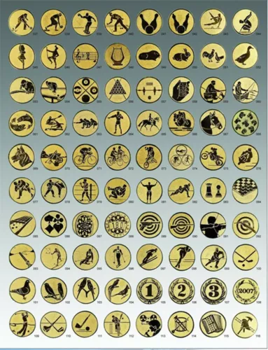 3x Alu-Embleme 50mm, go, si oder bronzefarben, selbstklebend PORTOFREI