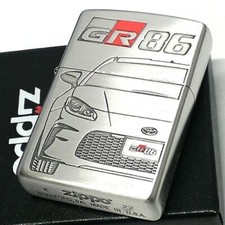 Toyota Car GR 86 Silver Etching Sculpture Zippo Oil Lighter Japan MIB