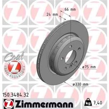 2x ZIMMERMANN Formula F Bremsscheibe 150.3484.32