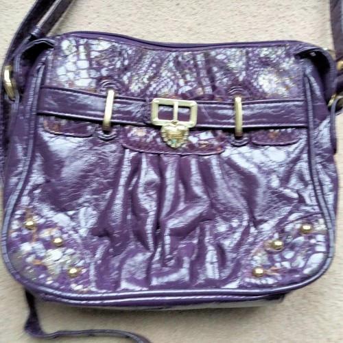 Suzy Smith purple crossbody satchel bag with adjustable strap - 第 1/7 張圖片