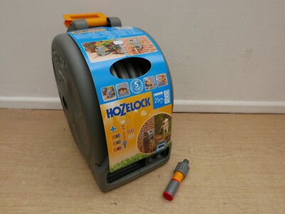 HOZELOCK 2415 COMPACT 2 in 1 REEL 25M HOSE & FITTINGS + FREE 3 IN 1 NOZZLE